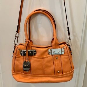 b.makowsky leather NWOT persimmon crossbody/handle